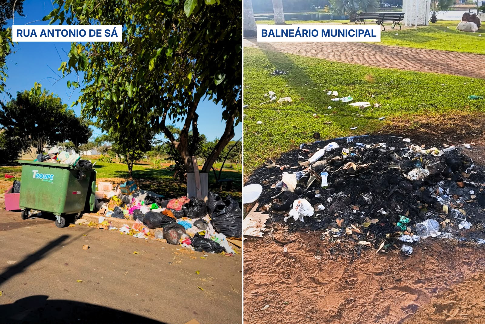 Vandalismo e descarte irregular de lixo em Artur Nogueira - Foto 1